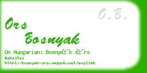 ors bosnyak business card